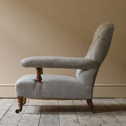 19TH CENTURY HOWARD SONS OPEN ARMCHAIR - ADDITIONAL PHOTO 7