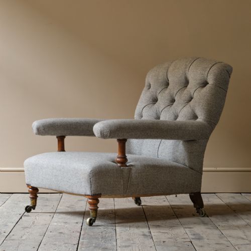 19TH CENTURY HOWARD SONS OPEN ARMCHAIR - ADDITIONAL PHOTO 8