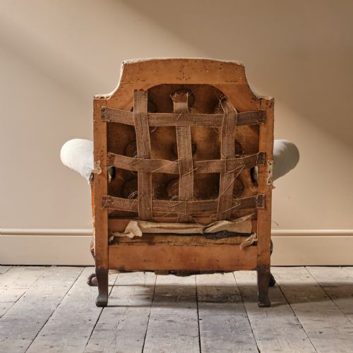 ANTIQUE DEEP SEATED COUNTRY HOUSE ARMCHAIR C1900 - ADDITIONAL PHOTO 3