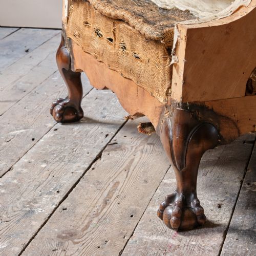 ANTIQUE DEEP SEATED COUNTRY HOUSE ARMCHAIR C1900 - ADDITIONAL PHOTO 10