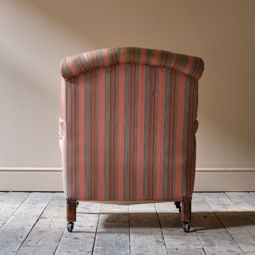 A LATE 19TH CENTURY HOWARD STYLE ARMCHAIR - ADDITIONAL PHOTO 5