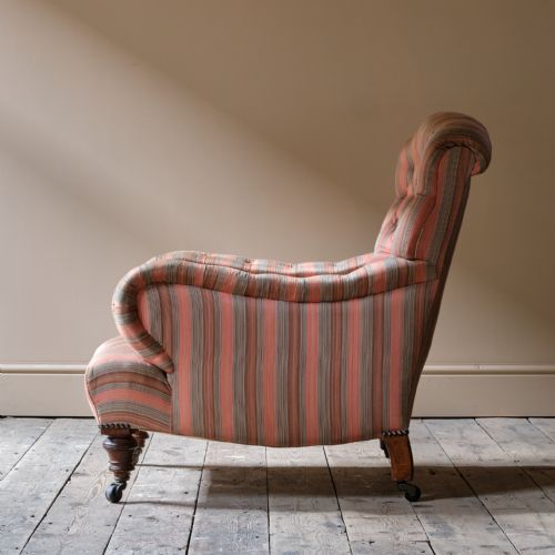 A LATE 19TH CENTURY HOWARD STYLE ARMCHAIR - ADDITIONAL PHOTO 7