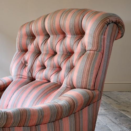 A LATE 19TH CENTURY HOWARD STYLE ARMCHAIR - ADDITIONAL PHOTO 11