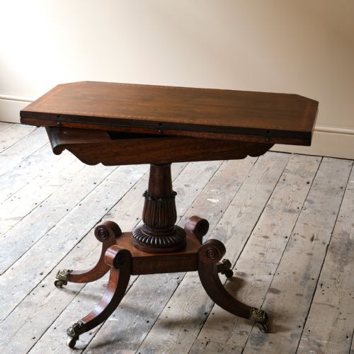 WILLIAM IV ROSEWOOD CARD TABLE C1835 - ADDITIONAL PHOTO 1