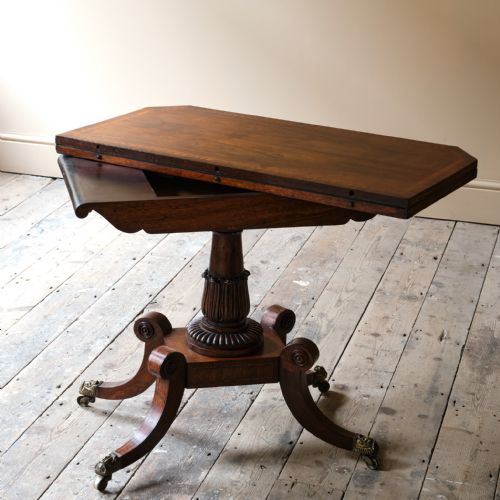 WILLIAM IV ROSEWOOD CARD TABLE C1835 - ADDITIONAL PHOTO 2