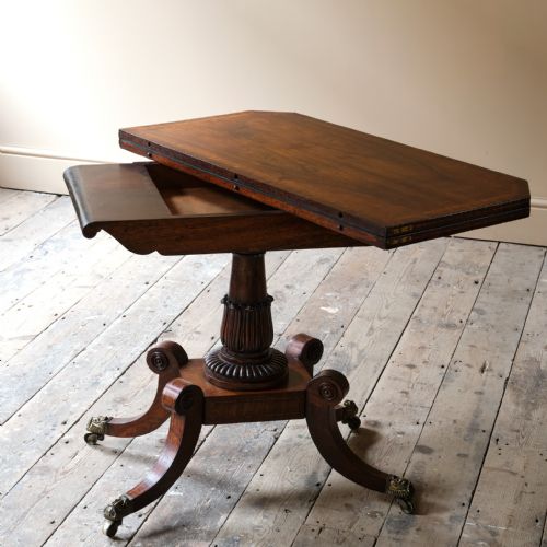 WILLIAM IV ROSEWOOD CARD TABLE C1835 - ADDITIONAL PHOTO 3