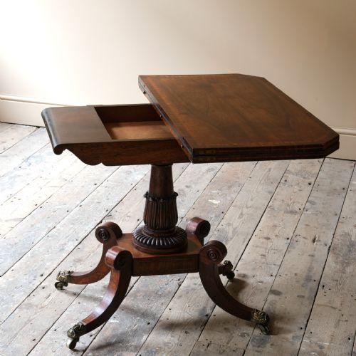 WILLIAM IV ROSEWOOD CARD TABLE C1835 - ADDITIONAL PHOTO 4