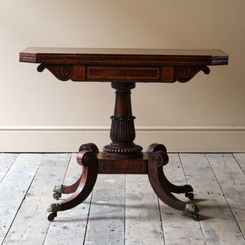 WILLIAM IV ROSEWOOD CARD TABLE C1835 - ADDITIONAL PHOTO 11