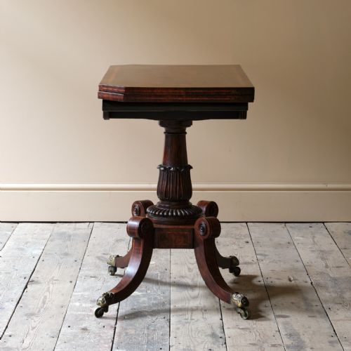 WILLIAM IV ROSEWOOD CARD TABLE C1835 - ADDITIONAL PHOTO 15