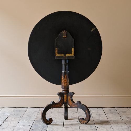 MID 19TH CENTURY JAPPANED TILT TOP TABLE - ADDITIONAL PHOTO 2