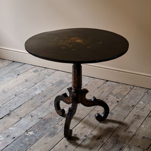 MID 19TH CENTURY JAPPANED TILT TOP TABLE - ADDITIONAL PHOTO 11