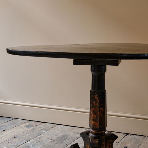 MID 19TH CENTURY JAPPANED TILT TOP TABLE - ADDITIONAL PHOTO 12