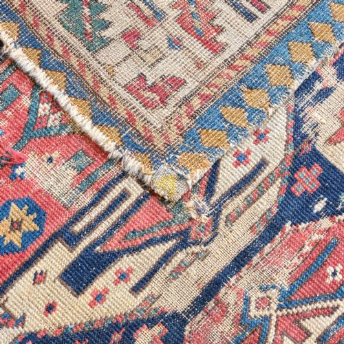 LARGE ANTIQUE CROOKED KAZAK RUG RUNNER - ADDITIONAL PHOTO 8