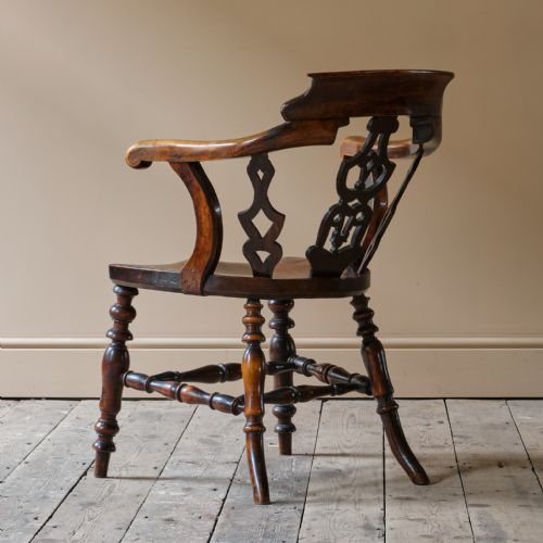 MID 19TH CENTURY DESK CHAIR C1857 - ADDITIONAL PHOTO 2