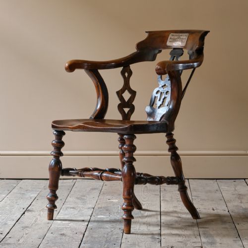 MID 19TH CENTURY DESK CHAIR C1857 - ADDITIONAL PHOTO 4