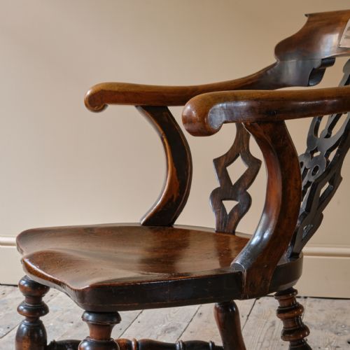 MID 19TH CENTURY DESK CHAIR C1857 - ADDITIONAL PHOTO 12