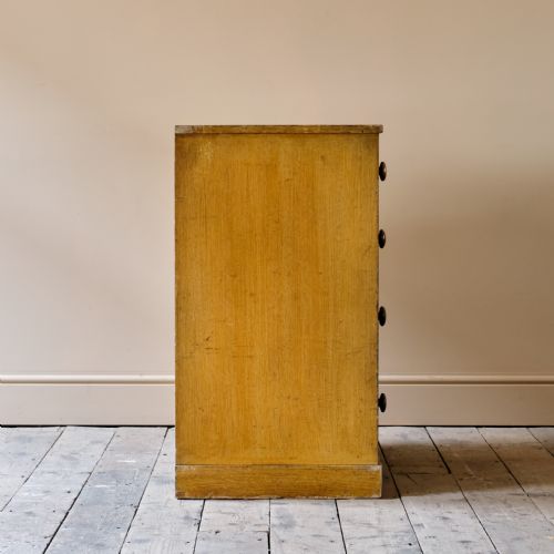 MID 19TH CENTURY PINE CHEST OF DRAWERS IN ORIGINAL PAINT - ADDITIONAL PHOTO 4
