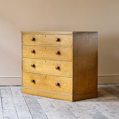 MID 19TH CENTURY PINE CHEST OF DRAWERS IN ORIGINAL PAINT - ADDITIONAL PHOTO 6