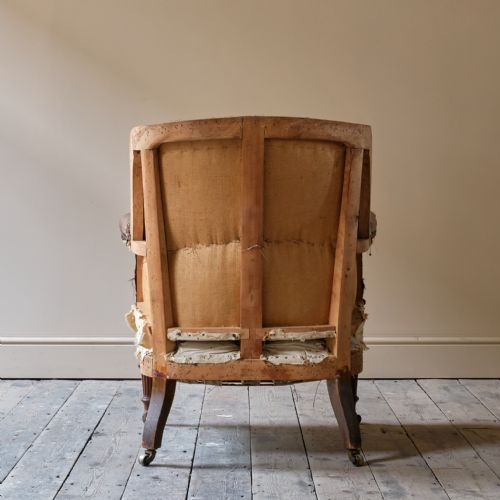 19TH CENTURY BARREL BACK ARMCHAIR - ADDITIONAL PHOTO 2