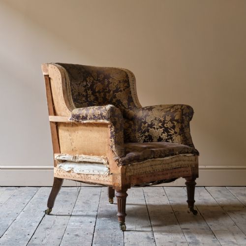 19TH CENTURY BARREL BACK ARMCHAIR - ADDITIONAL PHOTO 5