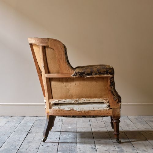 19TH CENTURY BARREL BACK ARMCHAIR - ADDITIONAL PHOTO 6