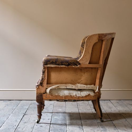 19TH CENTURY BARREL BACK ARMCHAIR - ADDITIONAL PHOTO 7