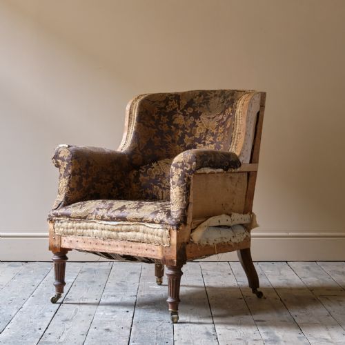 19TH CENTURY BARREL BACK ARMCHAIR - ADDITIONAL PHOTO 8