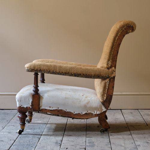 19TH CENTURY HOWARD STYLE OPEN ARMCHAIR - ADDITIONAL PHOTO 6