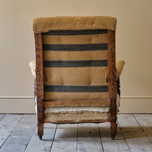 19TH CENTURY HOWARD STYLE OPEN ARMCHAIR - ADDITIONAL PHOTO 7