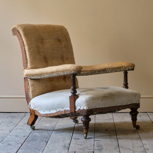 19TH CENTURY HOWARD STYLE OPEN ARMCHAIR - ADDITIONAL PHOTO 10