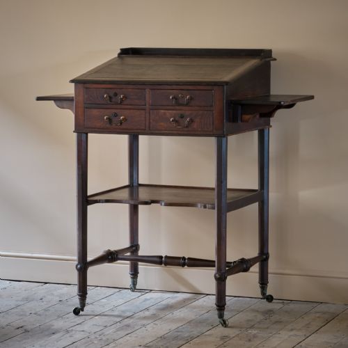 LARGE GEORGE III OAK CLERKS DESK - ADDITIONAL PHOTO 9