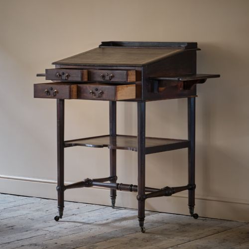 LARGE GEORGE III OAK CLERKS DESK - ADDITIONAL PHOTO 10