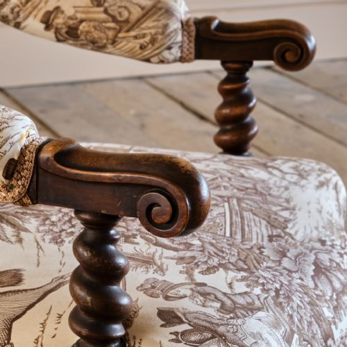 HINDLEY SONS WALNUT ARMCHAIR C1850 - ADDITIONAL PHOTO 10