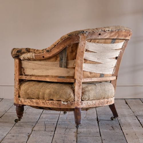 LATE 19TH CENTURY HOWARD STYLE ARMCHAIR - ADDITIONAL PHOTO 4