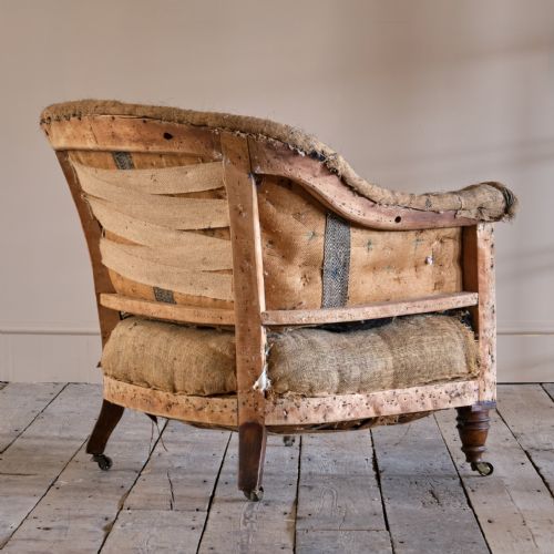 LATE 19TH CENTURY HOWARD STYLE ARMCHAIR - ADDITIONAL PHOTO 6