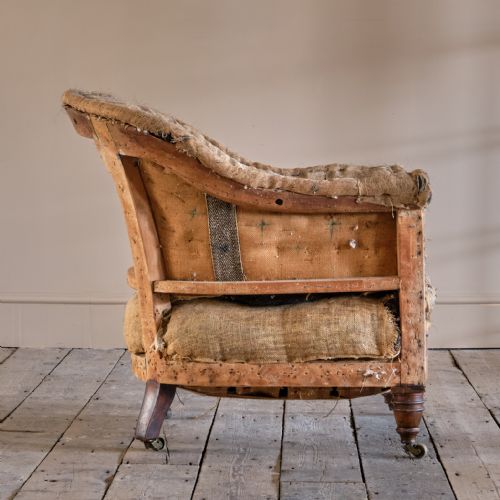LATE 19TH CENTURY HOWARD STYLE ARMCHAIR - ADDITIONAL PHOTO 7