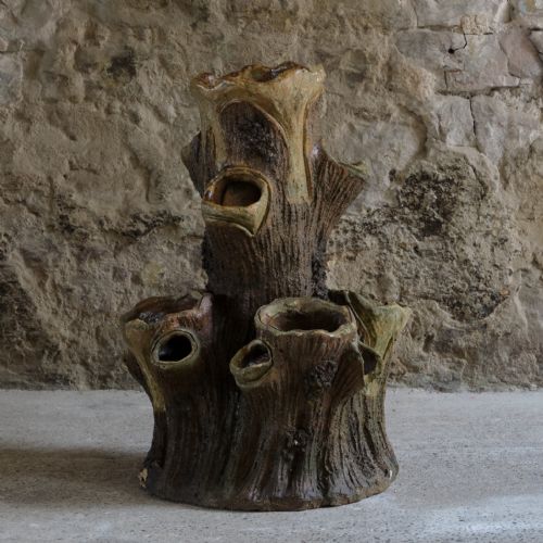 19TH CENTURY FAUX BOIS STRAWBERRY PLANTER - ADDITIONAL PHOTO 1