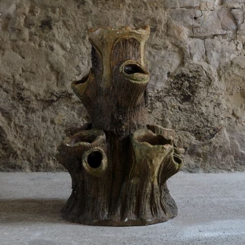 19TH CENTURY FAUX BOIS STRAWBERRY PLANTER - ADDITIONAL PHOTO 2