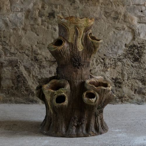 19TH CENTURY FAUX BOIS STRAWBERRY PLANTER - ADDITIONAL PHOTO 3