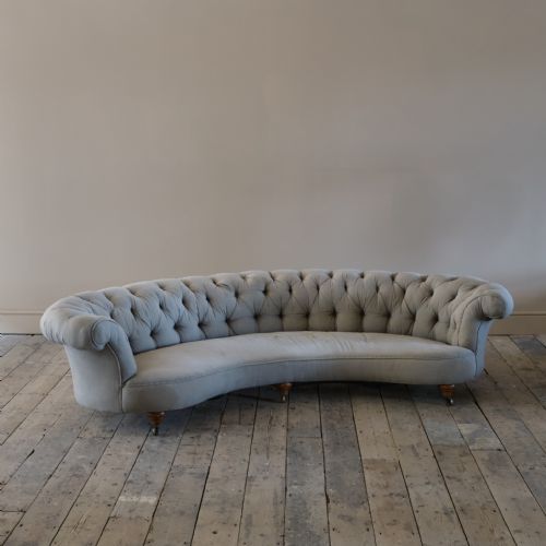 HOWARD SONS CRESCENT CHESTERFIELD SOFA C1850 - ADDITIONAL PHOTO 10