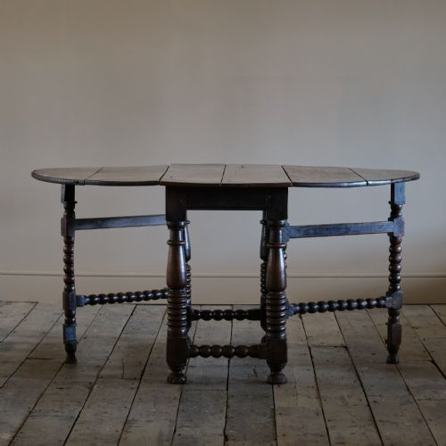 17TH CENTURY BOBBIN TURNED GATELEG TABLE - ADDITIONAL PHOTO 1