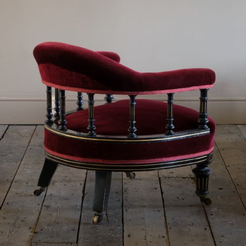 GILLOWS AESTHETIC MOVEMENT OPEN ARMCHAIR - ADDITIONAL PHOTO 3