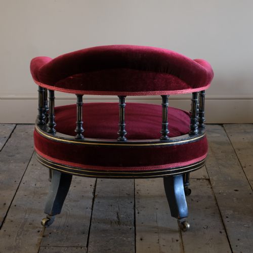 GILLOWS AESTHETIC MOVEMENT OPEN ARMCHAIR - ADDITIONAL PHOTO 5