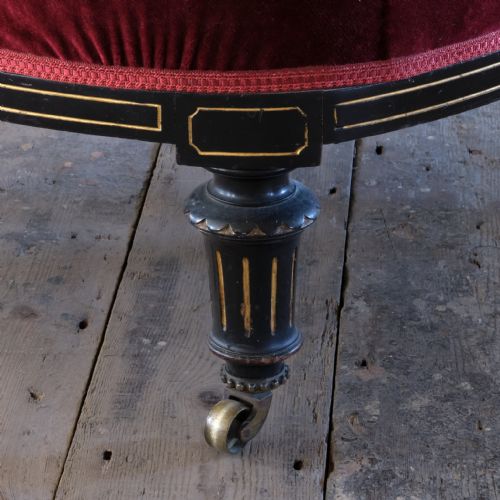 GILLOWS AESTHETIC MOVEMENT OPEN ARMCHAIR - ADDITIONAL PHOTO 9