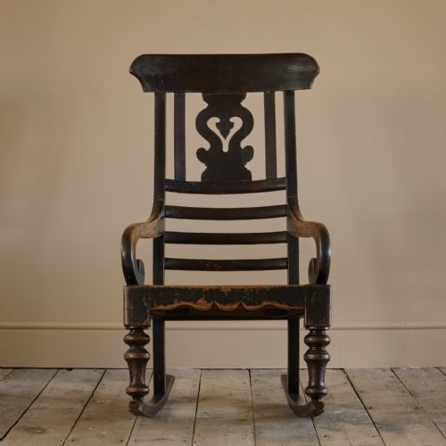19TH CENTURY ROCKING WINDSOR CHAIR - ADDITIONAL PHOTO 3