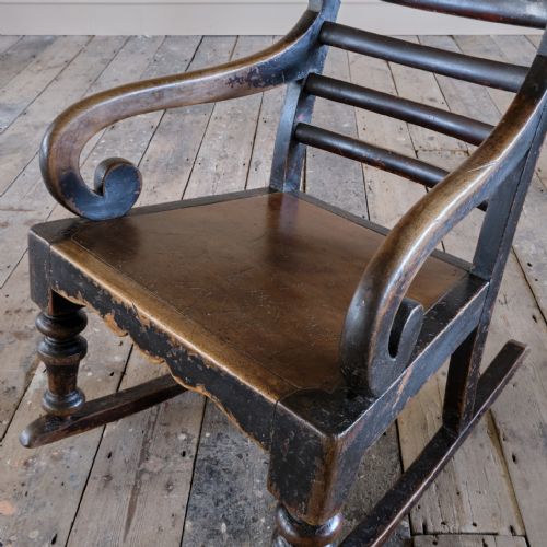 19TH CENTURY ROCKING WINDSOR CHAIR - ADDITIONAL PHOTO 7