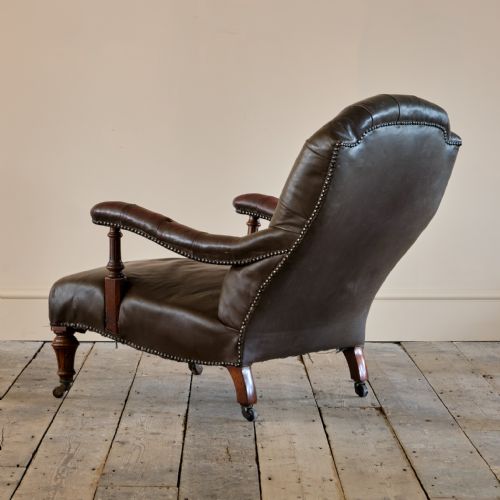 19TH CENTURY HOWARD STYLE OPEN ARMCHAIR - ADDITIONAL PHOTO 6