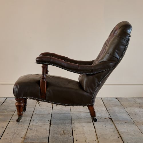 19TH CENTURY HOWARD STYLE OPEN ARMCHAIR - ADDITIONAL PHOTO 7