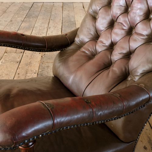 19TH CENTURY HOWARD STYLE OPEN ARMCHAIR - ADDITIONAL PHOTO 11
