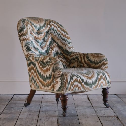 19TH CENTURY IRON BACK ARMCHAIR - ADDITIONAL PHOTO 1